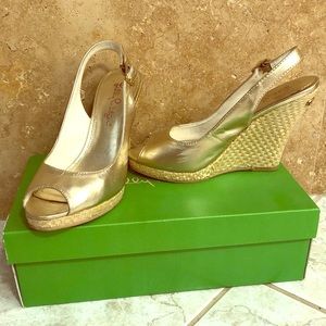 Lilly Pulitzer Gold heels